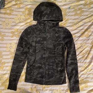 lululemon athletica Dark Green Camo Full-Zip Hoodie